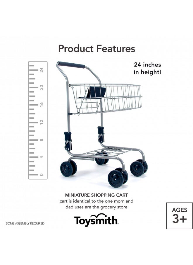 Toysmith, Miniature Grocery Shopping Cart, For Boys & Girls 3+ , Blue