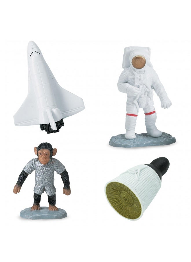 Safari Ltd Space TOOB With 10 Out Of-This-World Toy Figurines, Including 2 Astronauts, 1 Space Chimp, 6 Space Craft, And More! For Ages 3 And Up