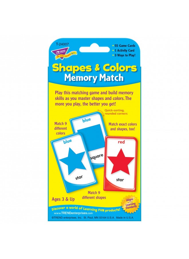 Colors and Shapes Memory Match