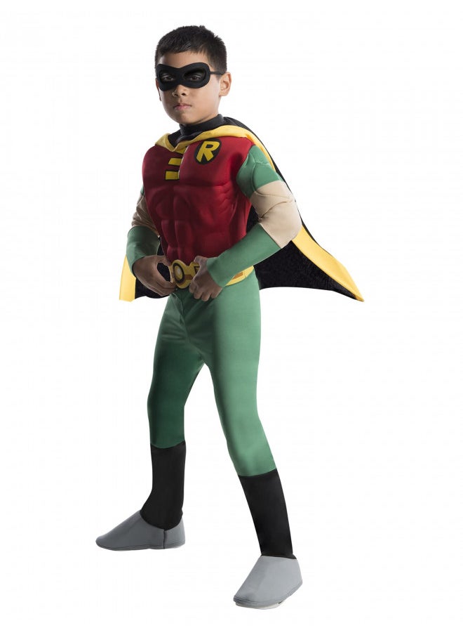 Rubies DC Comics Teen Titans Deluxe Muscle Chest Robin Costume, Toddler