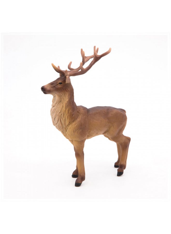 Papo -Hand-Painted - Figurine -Wild Animal Kingdom - Stag -53008 -Collectible - for Children - Suitable for Boys and Girls- from 3 Years Old