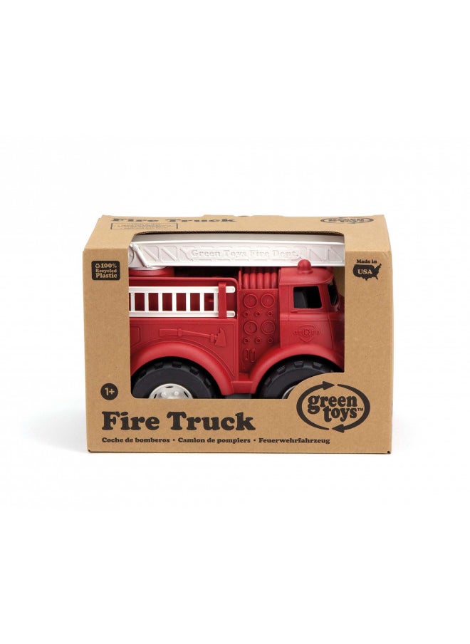 Green Toys Fire Truck - BPA , Phthalates Free Imaginative Play Toy for Improving Fine , Gross Motor Skills. for Kids