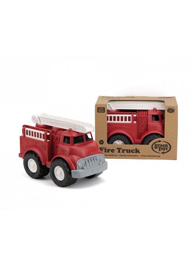 Green Toys Fire Truck - BPA , Phthalates Free Imaginative Play Toy for Improving Fine , Gross Motor Skills. for Kids