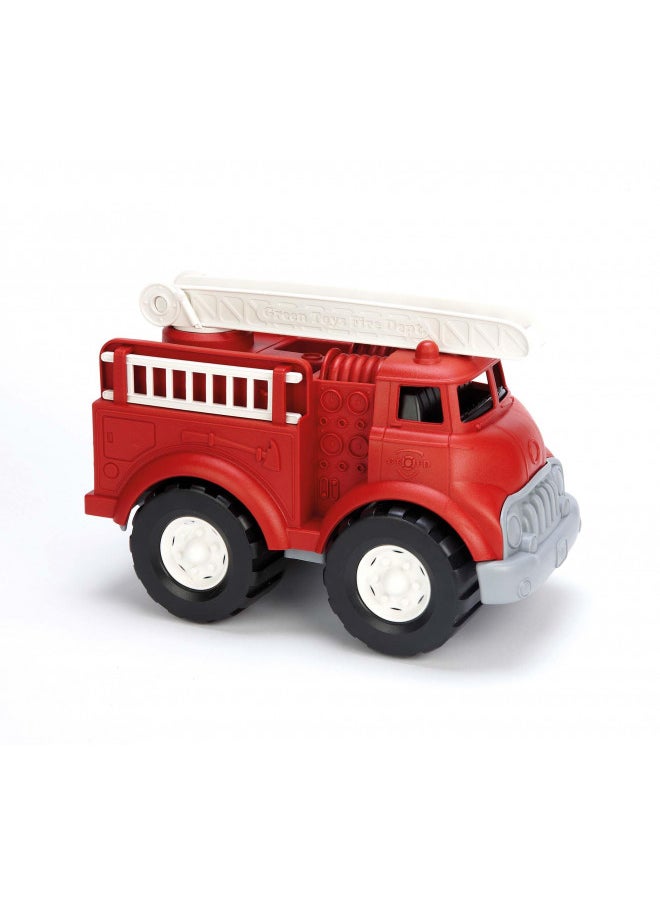 Green Toys Fire Truck - BPA , Phthalates Free Imaginative Play Toy for Improving Fine , Gross Motor Skills. for Kids