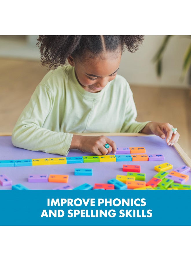 Educational Insights Phonics Dominoes Blends & Digraphs - Classroom Manipulatives, Set of 84 Dominoes in 6 Colors, Ages 6+