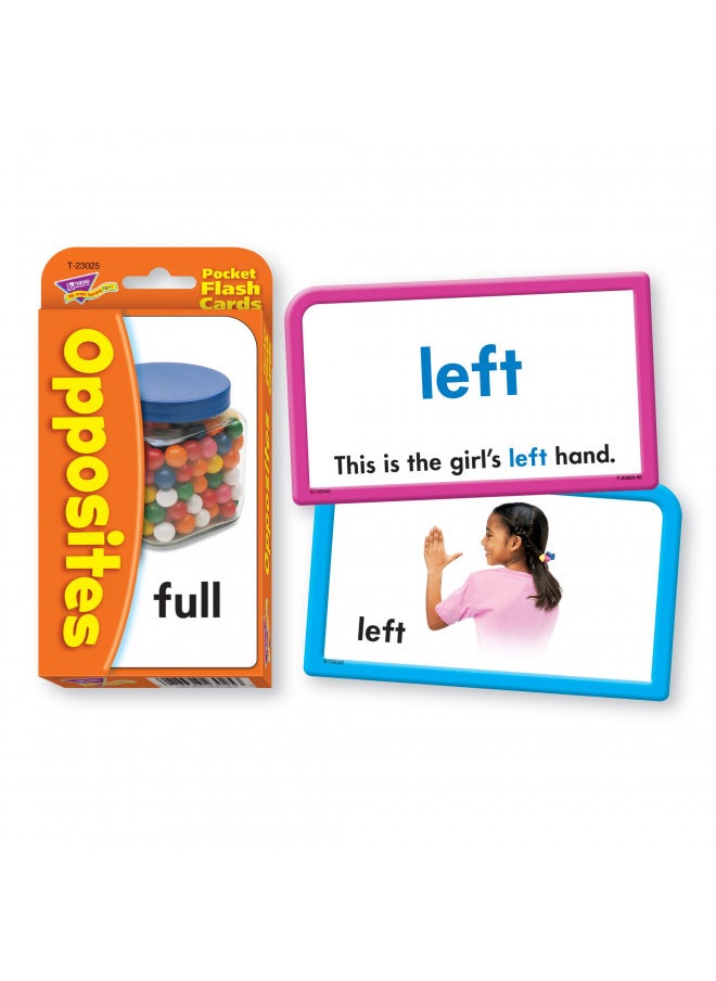 Opposites Opuestos Pocket Flash Cards