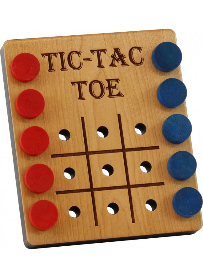 Deluxe Cherry Tic-Tac-Toe Game - Made in USA
