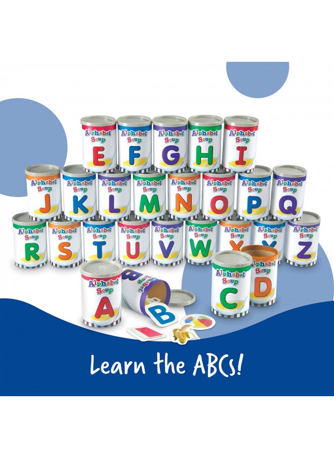 Learning Resources Alphabet Soup Sorters - 208 Pieces, Ages 3+, Early Phonics Manipulatives, ABCs, Alphabet Awareness & Recognition, Alphabet Soup Games