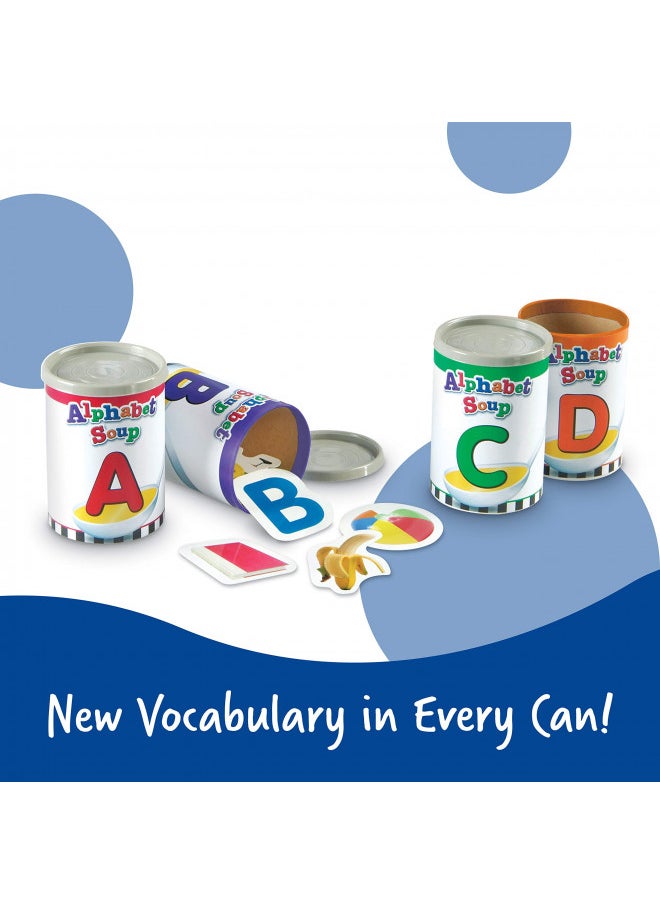 Learning Resources Alphabet Soup Sorters - 208 Pieces, Ages 3+, Early Phonics Manipulatives, ABCs, Alphabet Awareness & Recognition, Alphabet Soup Games