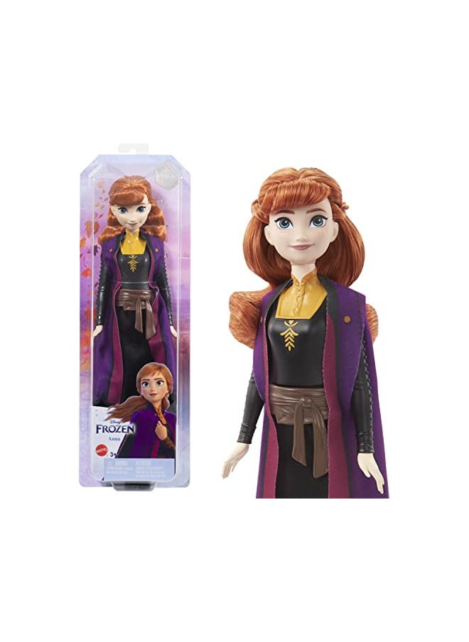 Mattel Disney Princess Dolls, Anna Posable Fashion Doll with Signature Clothing and Accessories, Mattel Disney's Frozen 2 Movie Toys