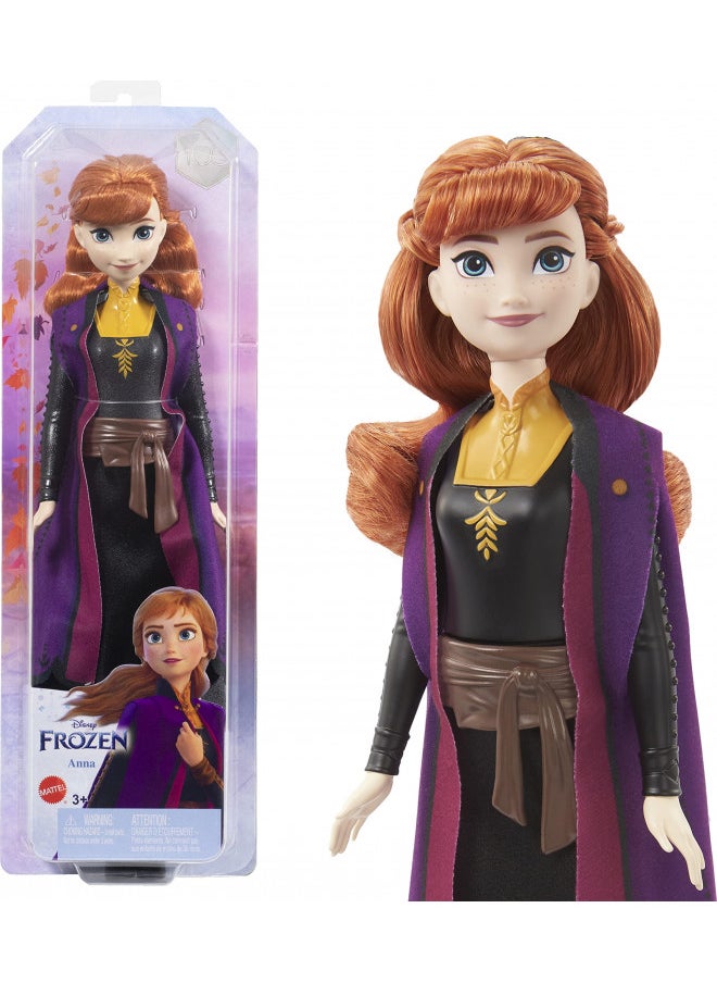 Mattel Disney Princess Dolls, Anna Posable Fashion Doll with Signature Clothing and Accessories, Mattel Disney's Frozen 2 Movie Toys