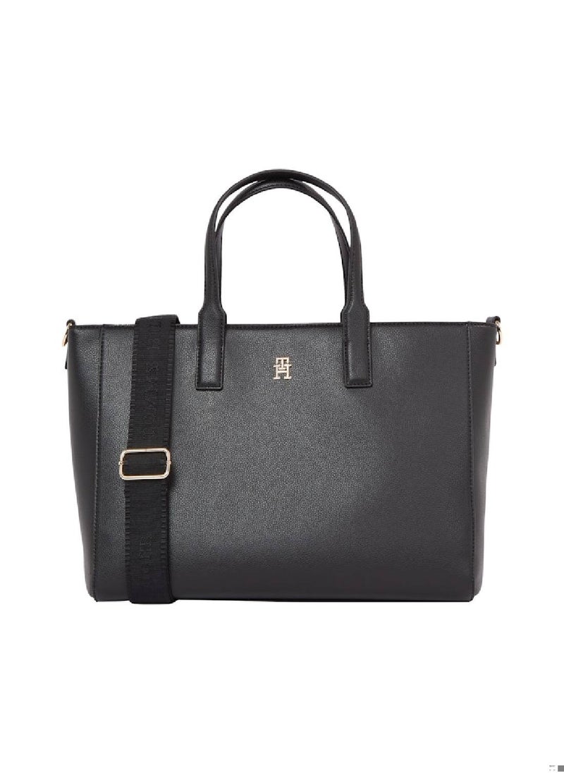 Women's Th Soft Logo Tape Satchel - Polyester Blend, Black