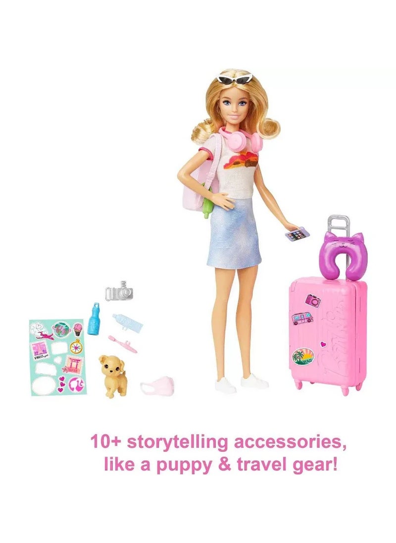 Barbie Travel Doll With Puppy - Refreshed