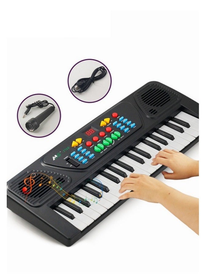 37 Key Piano Keyboard with Microphone for Kids Musical Toys for 3 4 5 6 Year Old kids  USB charging Piano Portable Music Keyboard Electronic Educational Learning Toy for Boys Girls Birthday Gifts