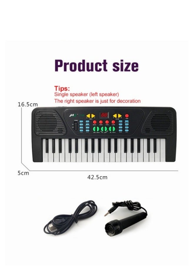 37 Key Piano Keyboard with Microphone for Kids Musical Toys for 3 4 5 6 Year Old kids  USB charging Piano Portable Music Keyboard Electronic Educational Learning Toy for Boys Girls Birthday Gifts