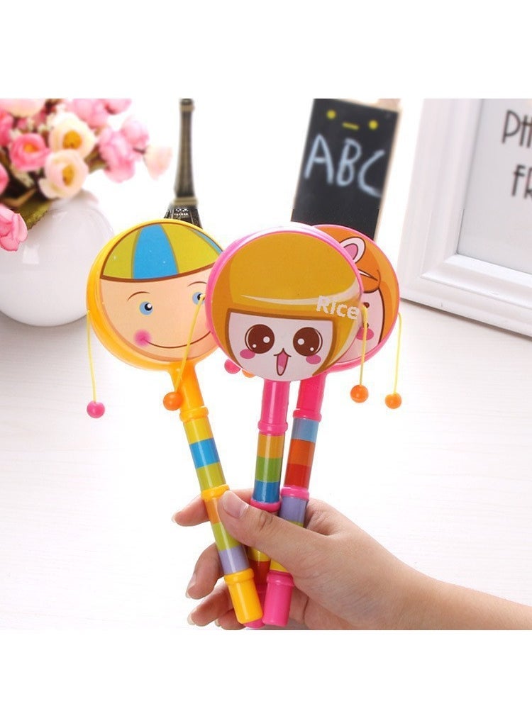 New Creative Baby Rattle Series for Early Education Smiley Drum 20cm