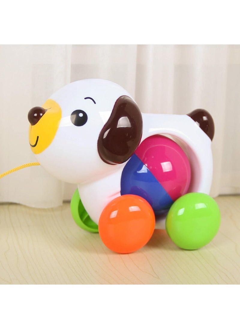 Baby Toddler Pull-Along Quacking Duck Toy White cable dog