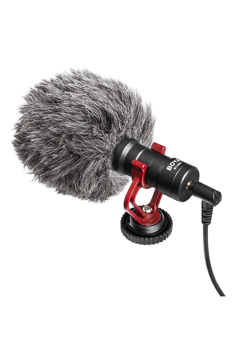 BY-MM1 Shotgun Video Microphone – Ideal for YouTube Vlogging, Livestreaming, and DSLR Cameras (iPhone, Huawei, Canon, Nikon, Sony)