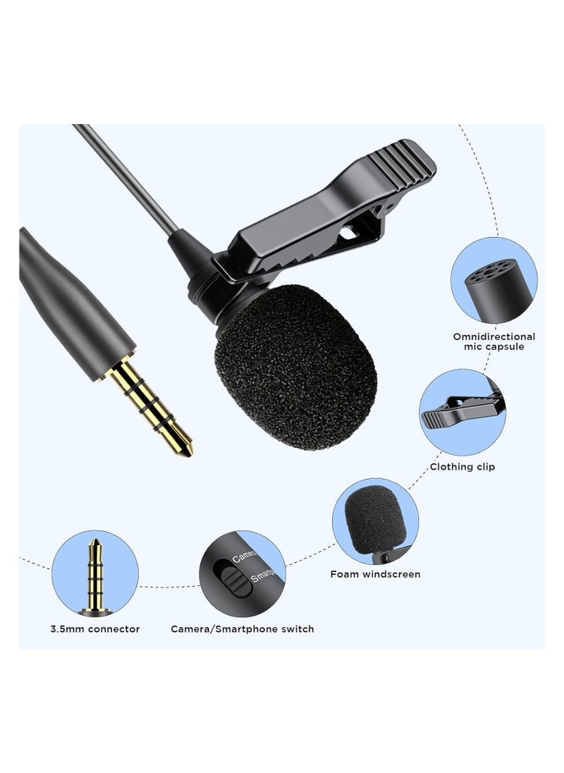 Boya Microphone for Cameras, Laptops, Mobiles , Black, BY-M1