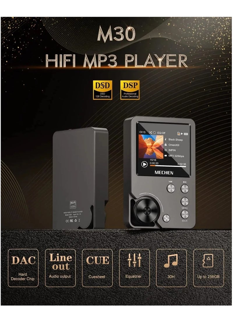 High Quality Lossless MP3 Player MECHEN M30 HiFi With 64GB 128GB Memory Card Support (64G)