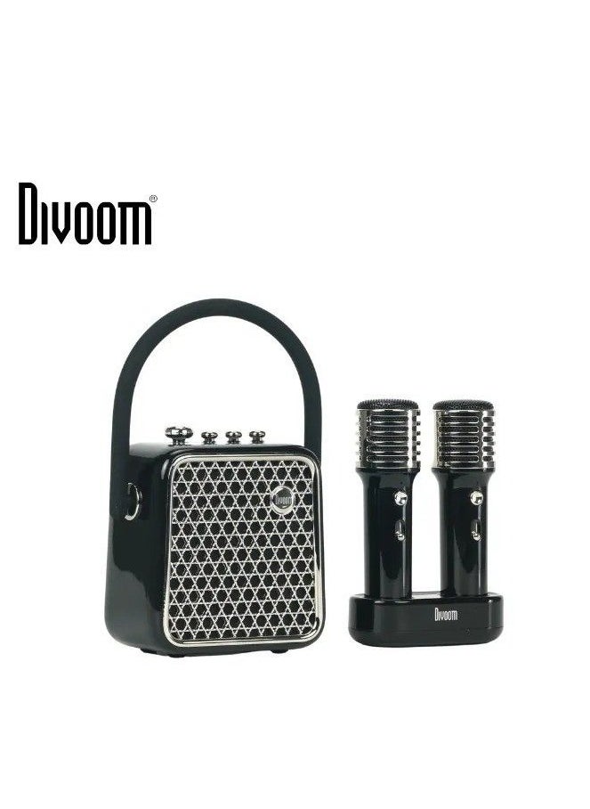 Divoom SongBird-SE Portable Karaoke Bluetooth Speaker with Dual Wireless Microphone