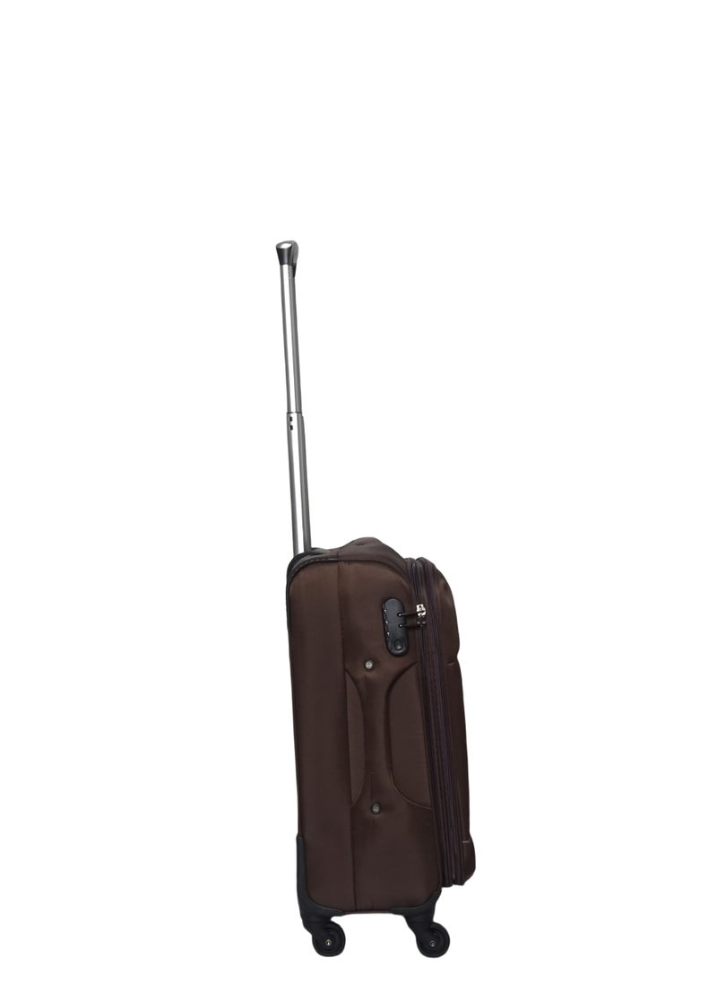 Saw&See 3-Piece Oxford Cloth Luggage Set Universal Wheels with Digital Lock 20/24/28 Inch Brown