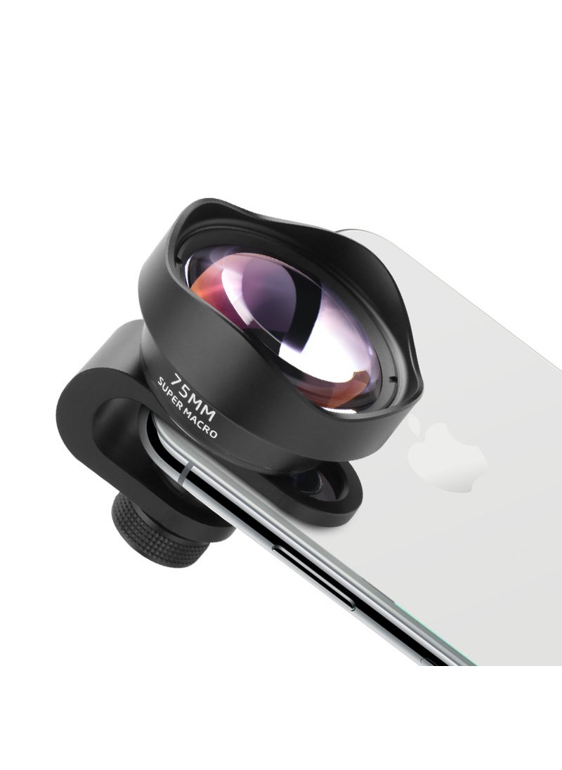 75MM HD Macro Zoom Lens for Smartphones 75mm macro + metal clip