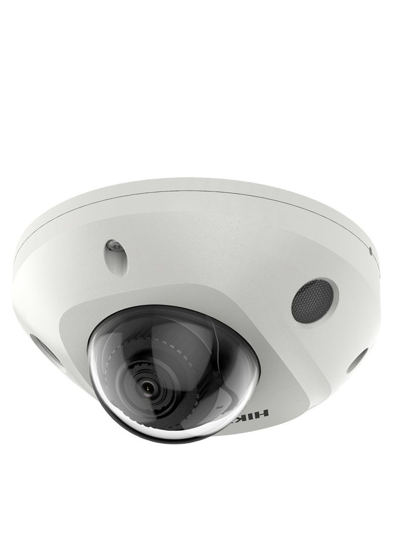 4 MP Acusense Smart Hybrid Light Fixed Mini Dome Network Camera, Built-In Arrayed-Dual Microphone, 120 dB True WDR Technology, Built-In Memory Card Slot Supports up to 512 GB, H.265+, IP67, IK08 | DS-2CD2543G2-LIS2U