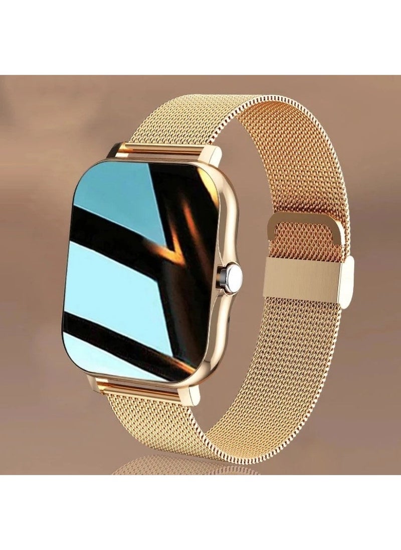 Smart Watch Y13 1.83 Touch GT20 Heart Rate Bluetooth Gold Steel