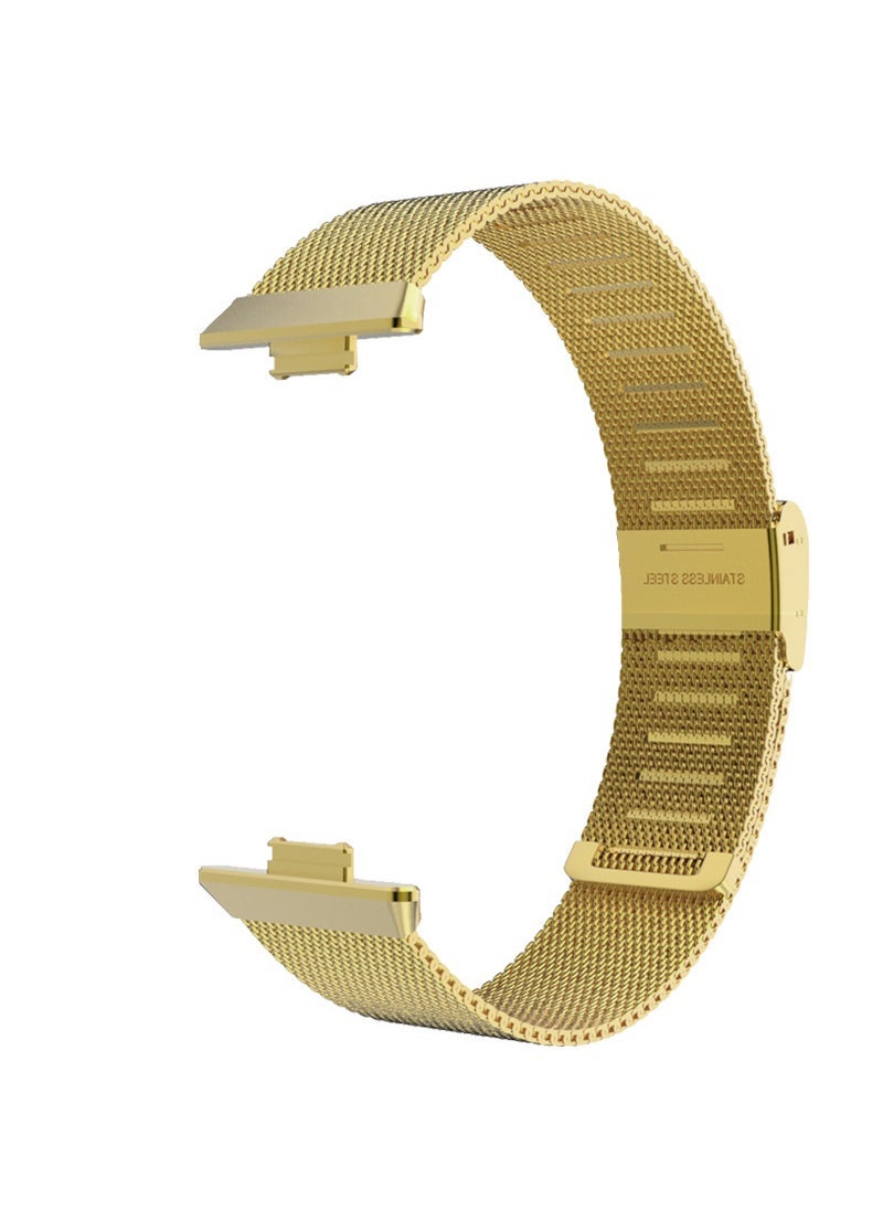 1 x 5 pcs Huawei Fit3 Milanese Metal Strap Metal buckle strap-Tuhao gold