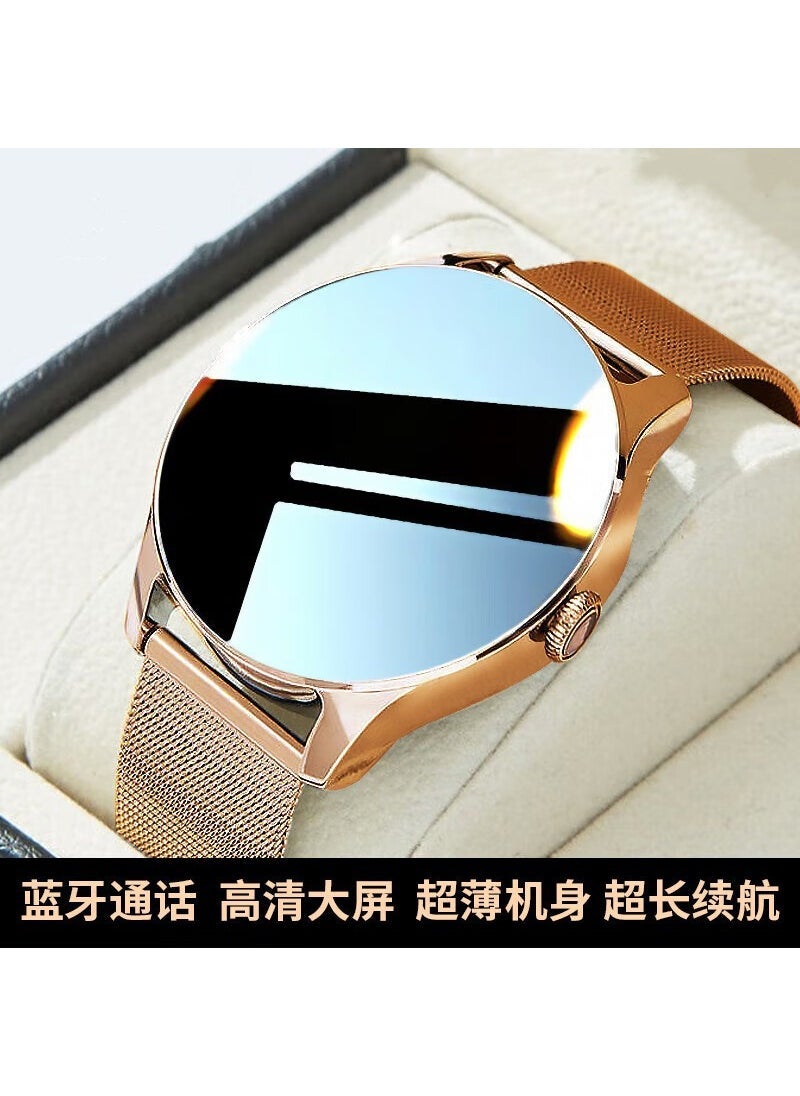 New CY5 Smart Watch 1.43 AMOLED Health Monitor Bluetooth NFCGold (Milan steel strap) Gold (Milan steel strap)