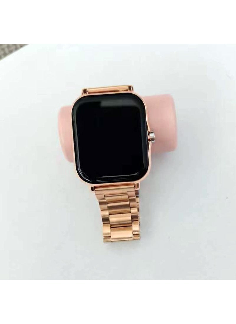 Smart Watch Y13 1.83 Touch GT20 Heart Rate Bluetooth Gold glue + Gold three-bead steel belt