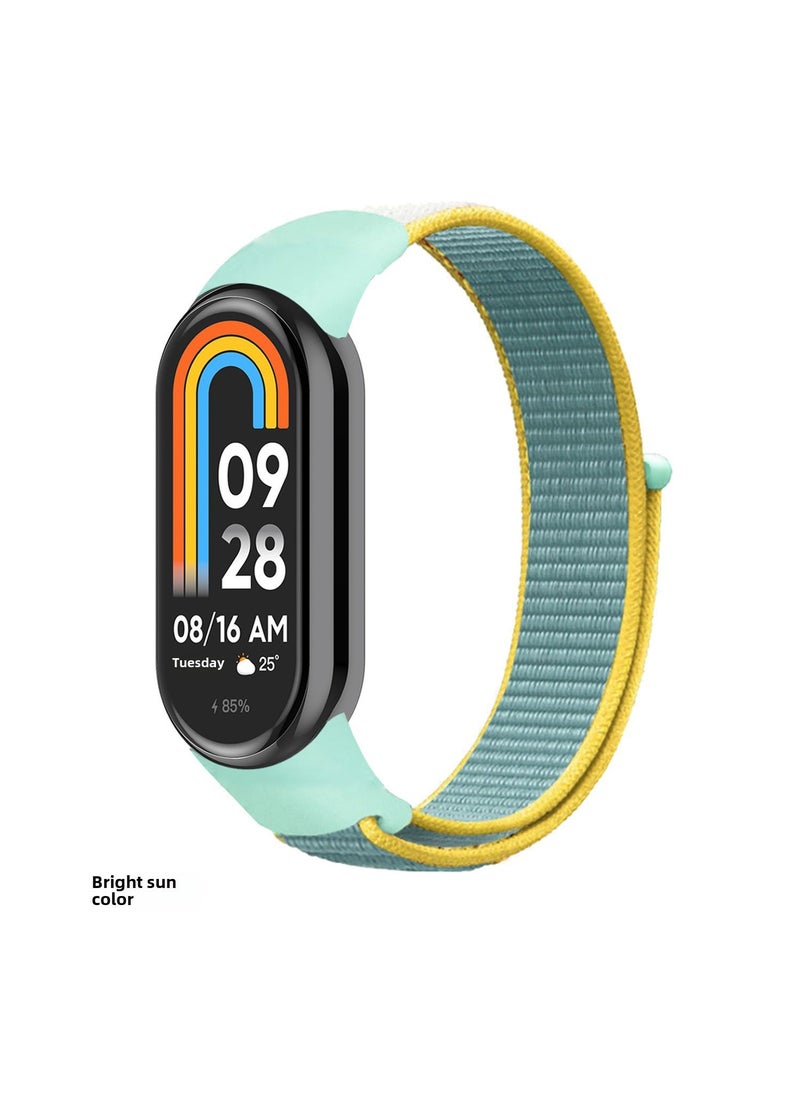 1 x 5 pcs Nylon Loop Strap for Xiaomi Mi Band 9/8 22# sunny color