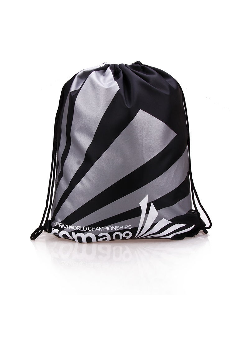 1 x 5 pcs Waterproof Beach Swim Backpack Drawstring Black stripes