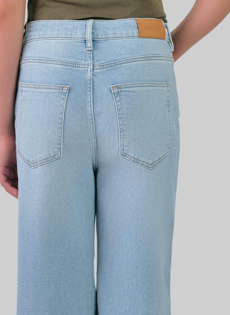 Gant Straight High Waist Raw Edge Jeans