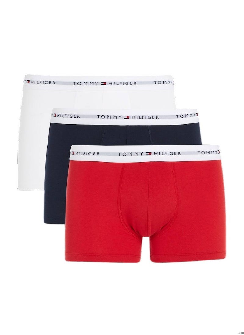 Men's 3 Pack Trunks - Cotton, Multicolor