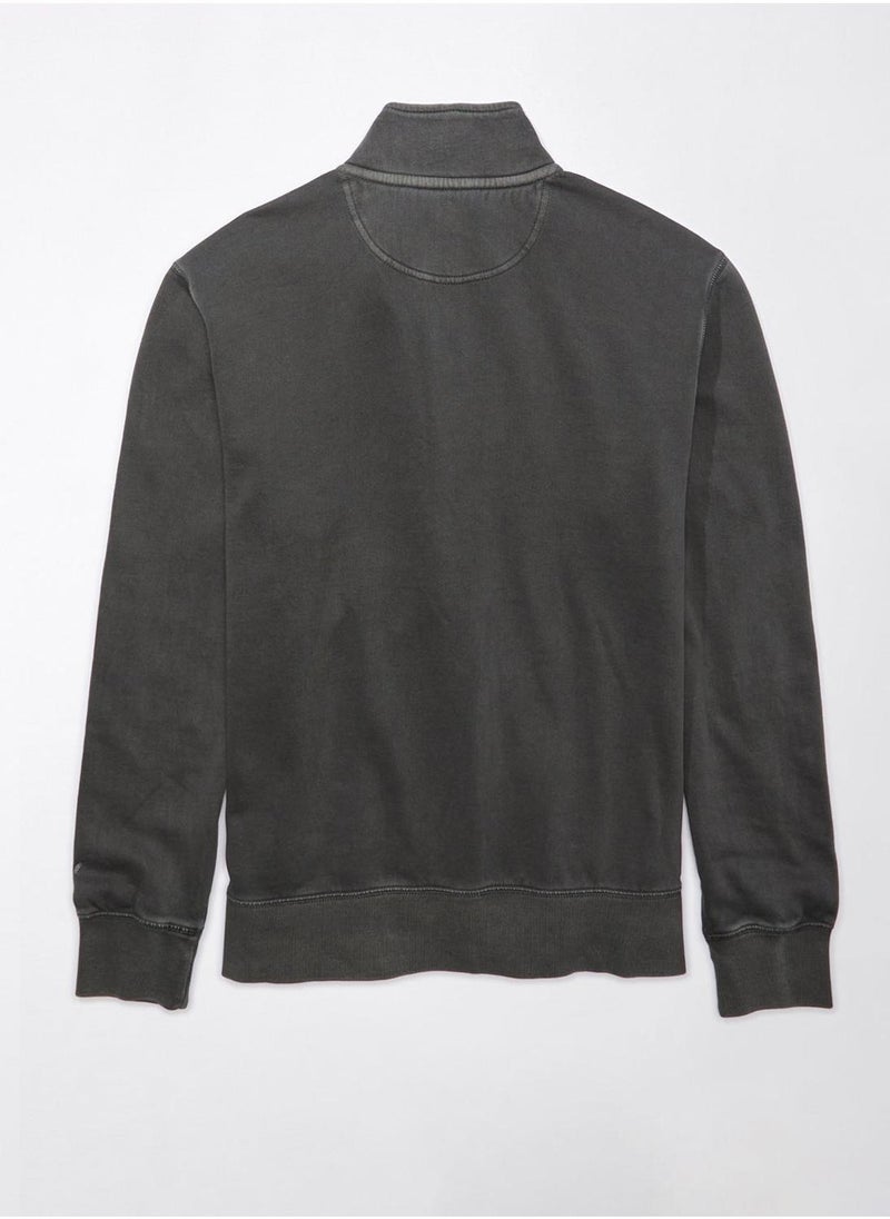 Quarter-Snap Mockneck Sweatshirt