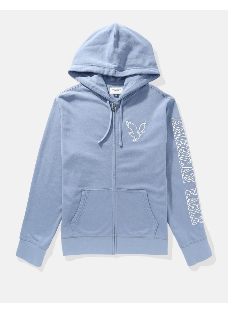 Logo Fleece Graphic Zip-Up Hoodie