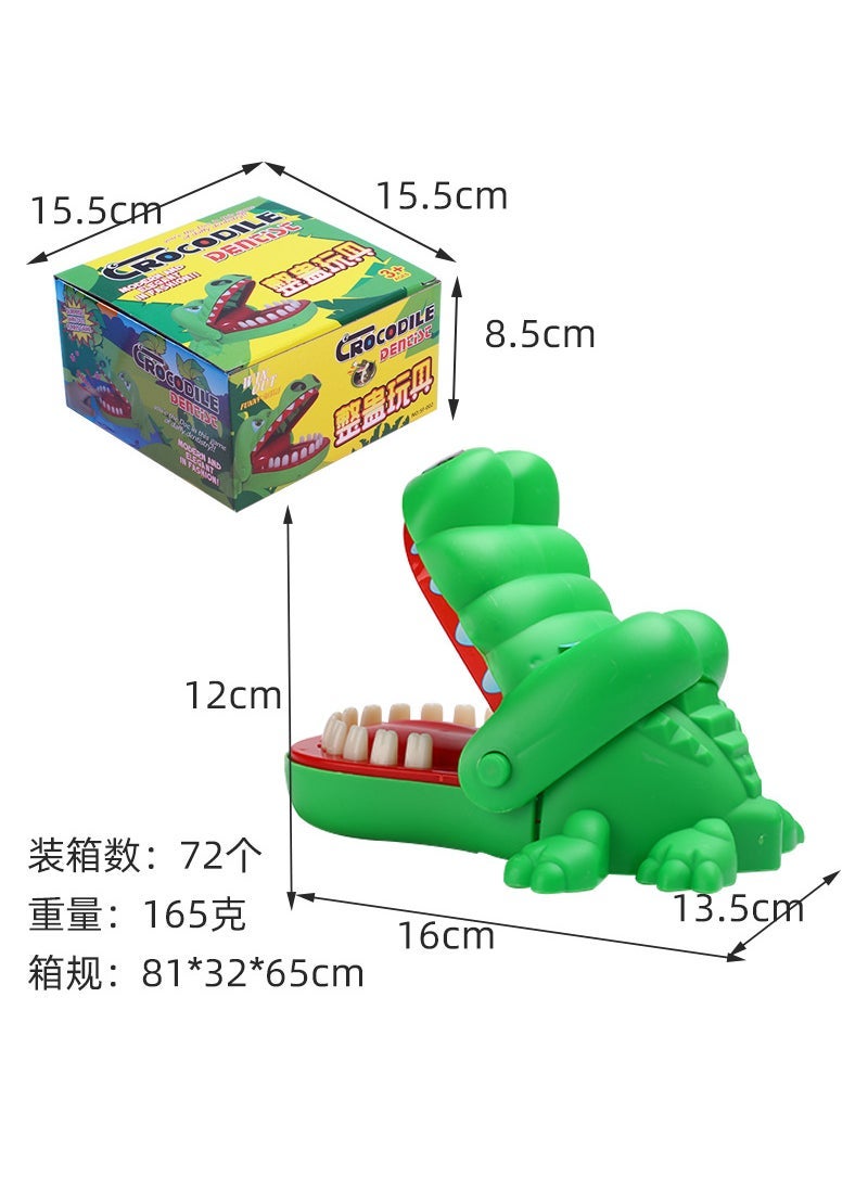 Large crocodile finger-biting toy shark tooth extraction game hand-biting crocodile parent-child childrens trick toy wholesale New crocodile (color box)