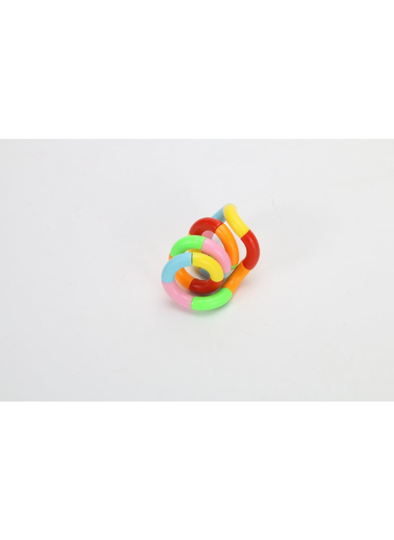 1 x 5 pcs Flexible Twist Rope Stress Relief Toy Pink yellow green orange light blue (6 color bags)