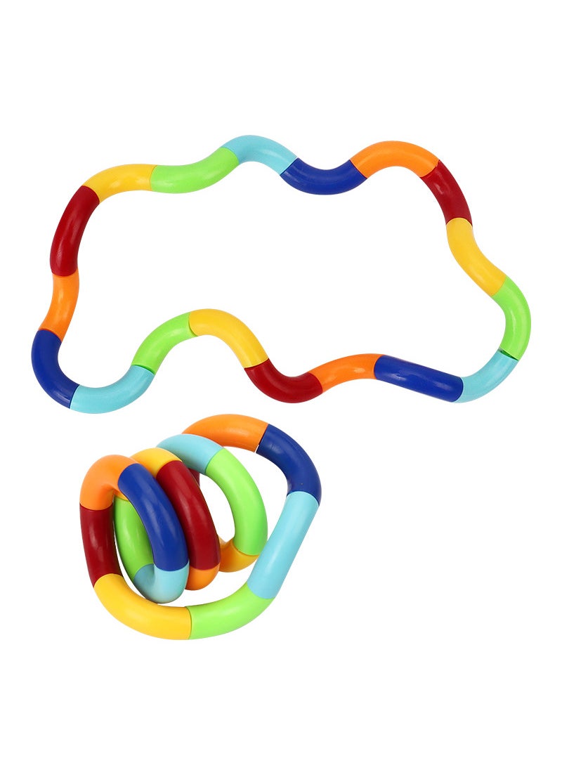 1 x 5 pcs Flexible Twist Rope Stress Relief Toy Orange yellow green blue red light blue (6 color bags)