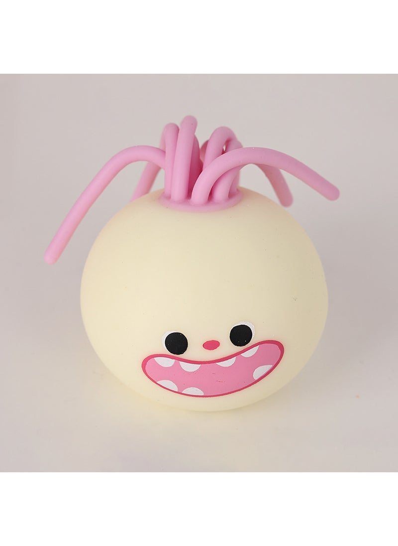 Novelty Stress Relief Hair-Pulling Toy Monster Beige teeth