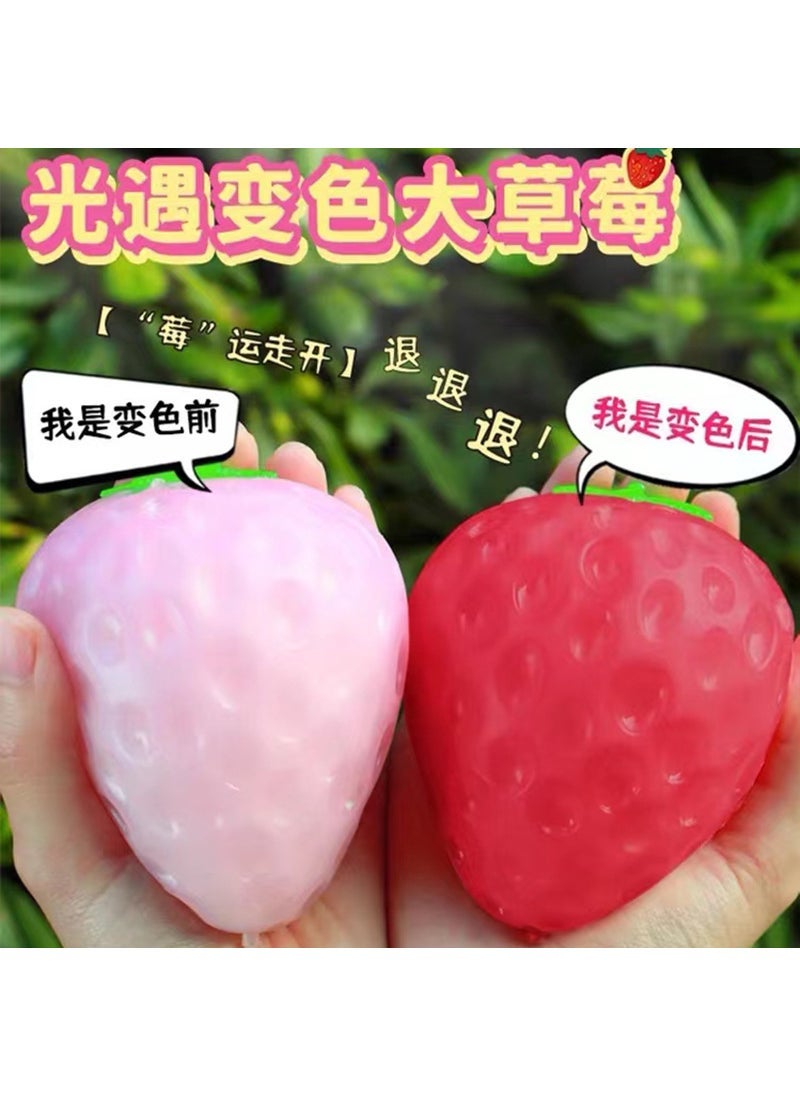 Color-Changing Squishy Maltose Stress Relief Toy Color-changing strawberry