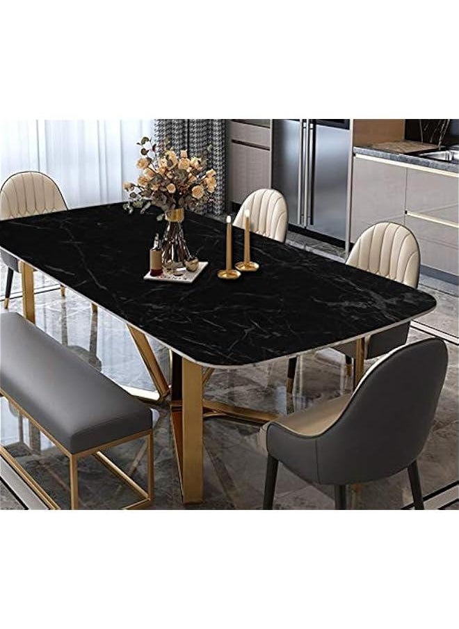 Arthome Black Marble,17x120 Inches Peel and Stick Wallpaper, Black Marble Contact Paper Self-Adhesive and Removable Vinyl Wallpaper Waterproof Contact Paper for Cabinets Countertops Wall Covering