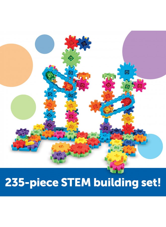 Learning Resources Gears! Gears! Gears! Mega Builds, STEM Building Set, Gears Toys for Kids, 235 Piece, Ages 4+, STEM Toys