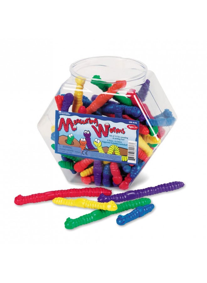 Learning Resources Measuring Worms - 72 Pieces, Ages 3+ Toddler Learning Toys, Counters for Kids