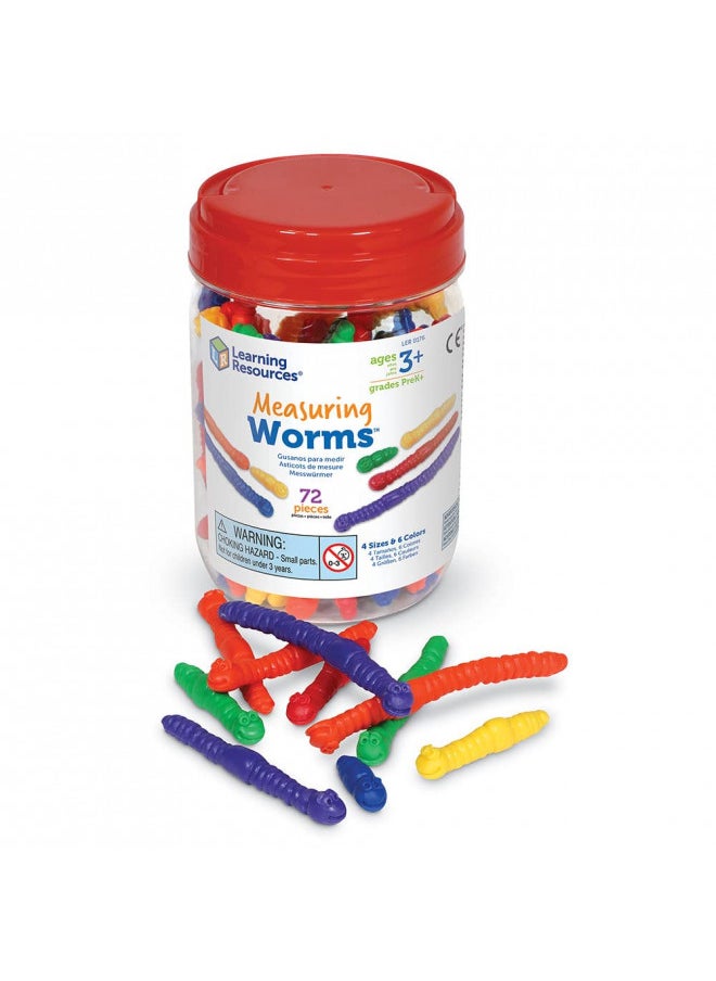 Learning Resources Measuring Worms - 72 Pieces, Ages 3+ Toddler Learning Toys, Counters for Kids