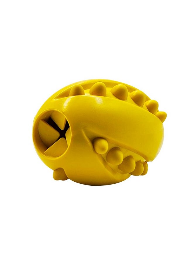 Dog Ball Dog Toys | Rubber Studded Rugby Ball For Dogs| Non-Toxic Chew Toys For Dogs | Yellow Rugby Ball For Dog | Dog Toy For All Breeds| Ideal Dog Balls For Medium And Large Dogs