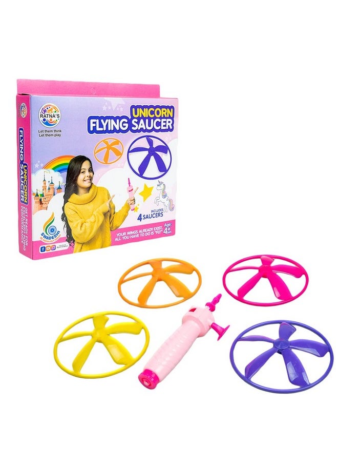 Flying Saucer Unicorn 3 In 1 Indoor & Outdoor Toy Can Be Played As Space Rocket, Sliding Wall & Spinning Top For Kids