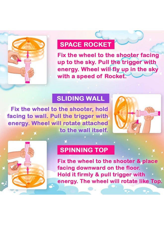 Flying Saucer Unicorn 3 In 1 Indoor & Outdoor Toy Can Be Played As Space Rocket, Sliding Wall & Spinning Top For Kids